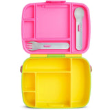 Lancheira Bento Box - Munchkin - Rosa/Verde/Amarelo - (18M+)