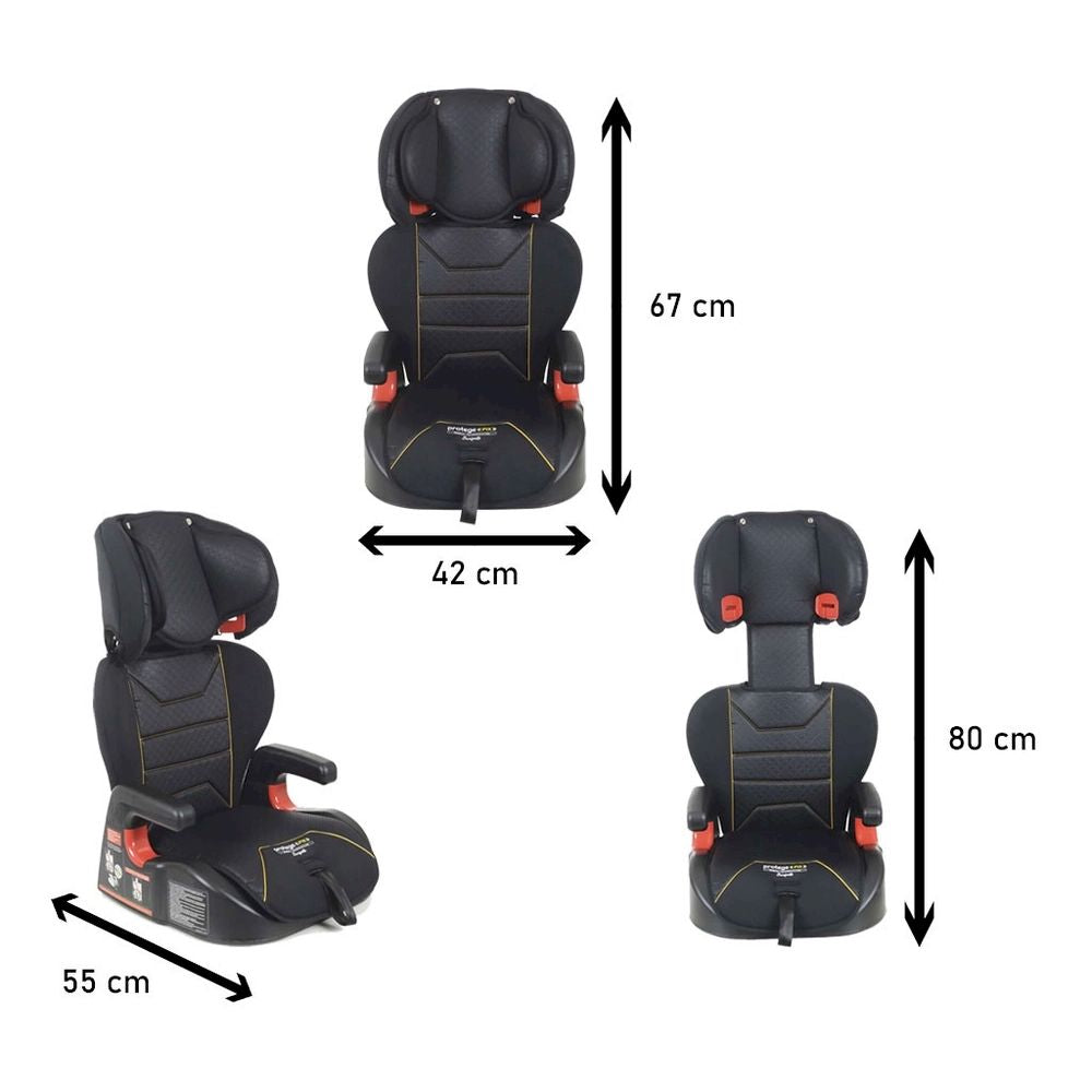 Cadeira para Auto Protege Fix - Burigotto - Mesclado Preto - (15 aos 36 kg)