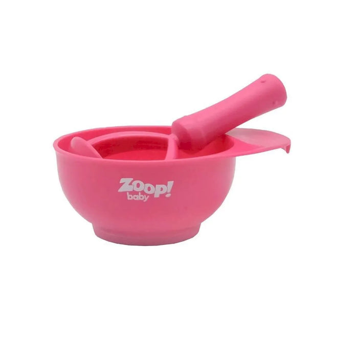 Pote Bowl com Amassador - Zoop Baby - Rosa - (6M+)