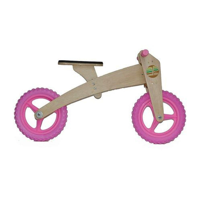 Triciclo/Bicicleta sem Pedal 2 em 1 - WoodBike - Rosa - 3 a 5 Anos