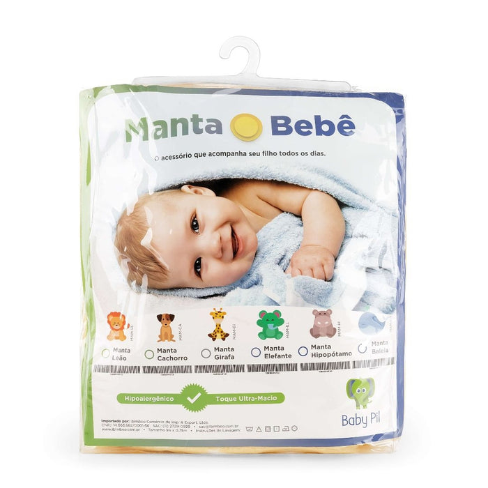 Manta Leão - Baby Pil - Bege - (0M+)